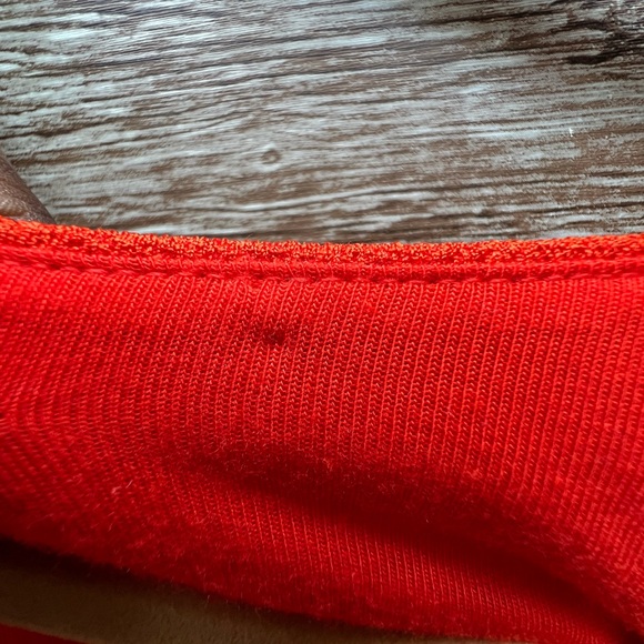 Free People Talk About It Coral Long-sleeve Mini Dress Flare Sleeves Size M - Picture 5 of 12